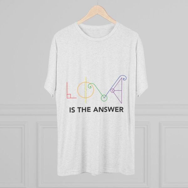 Love Is the Answer Unisex Crew Tee, Inspirational T-Shirt, Gift for Friends, Positive Vibes, Casual Wear, Summer Fashion - Image 4