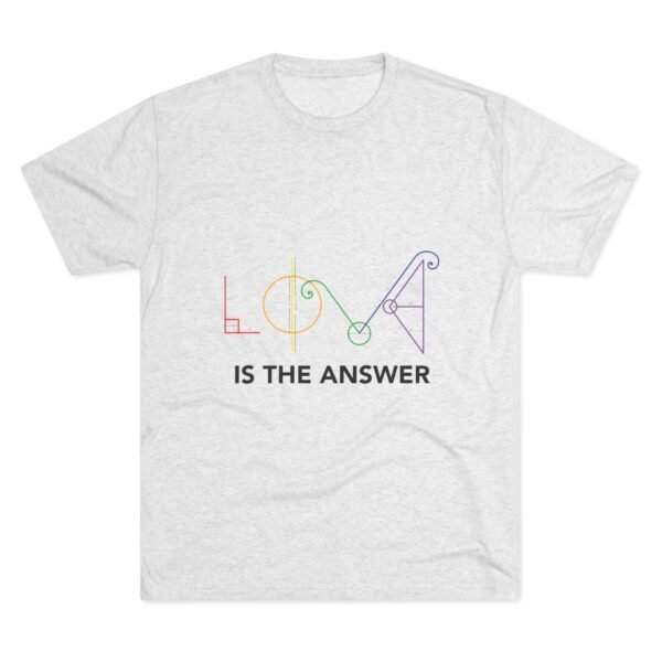 Love Is the Answer Unisex Crew Tee, Inspirational T-Shirt, Gift for Friends, Positive Vibes, Casual Wear, Summer Fashion